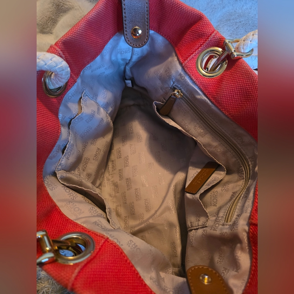 MICHAEL KORS | Marina Tangerine Anchor Tote - Picture 10 of 14